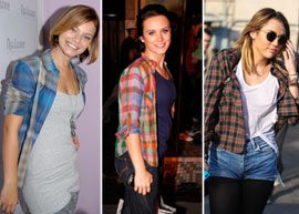Famosas que usam roupa xadrez