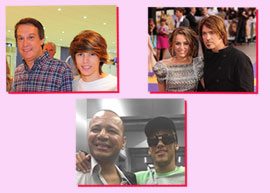 Os famosos e seus pais