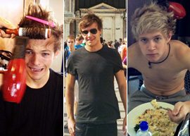 Os integrantes da banda One Direction em momentos descontraídos