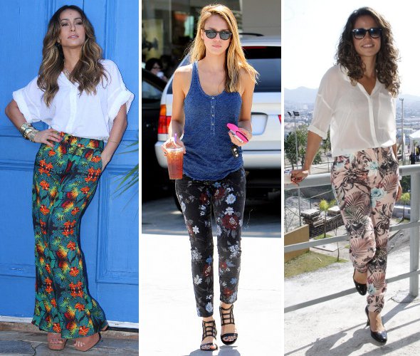 Como usar as calças estampadas da moda