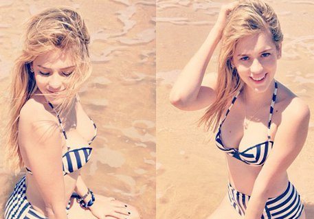 Fashionista: Sophia Abrahão posa de biquini comportado