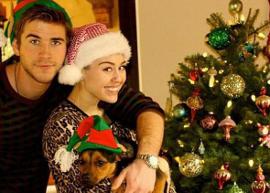 Miley Cyrus curte Natal com Liam e família