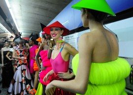 SPFW, desfile no metro