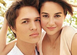 Fotos de Ansel Elgort e Shailene Woodley, protagonistas do filme "A Culpa É Das Estrelas"
