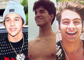 austin mahone, gabriel medina e rafael vitti