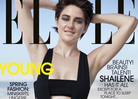 shailene woodley de cabelo curto em revista