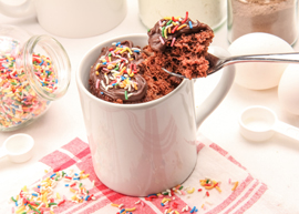 Bolo de caneca com Nutella