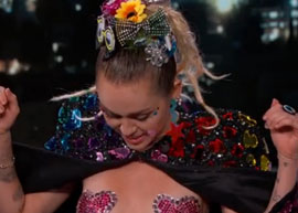 Miley Cyrus participa do programa Jimmy Kimmel e fala sobre seu jeito "polêmico"