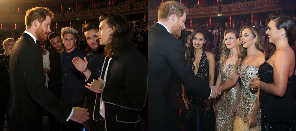 One Direction e Little Mix se encontram com Príncipe Harry em evento da realeza britânica