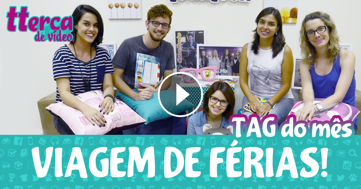 tterça de vídeo tag viagem de férias