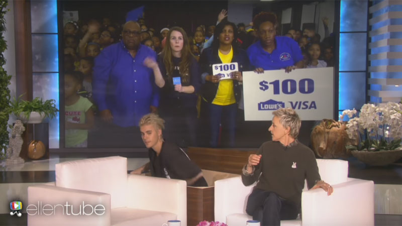 Justin Bieber e Ellen Degeneres