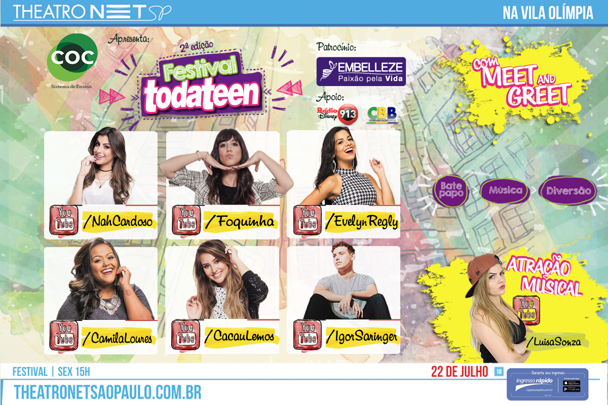 Banner de divulgação da Segunda Edição do Festival todateen