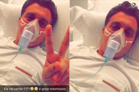 luciano huck doente com inalador