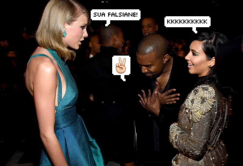 Taylor Swift, Kim Kardashian e Kanye West