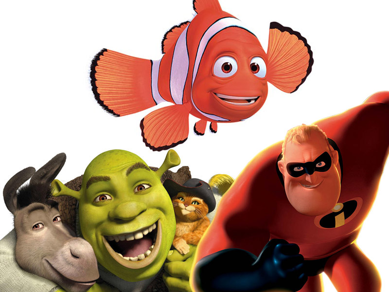 Shrek, Sr. Incrível e Marlin