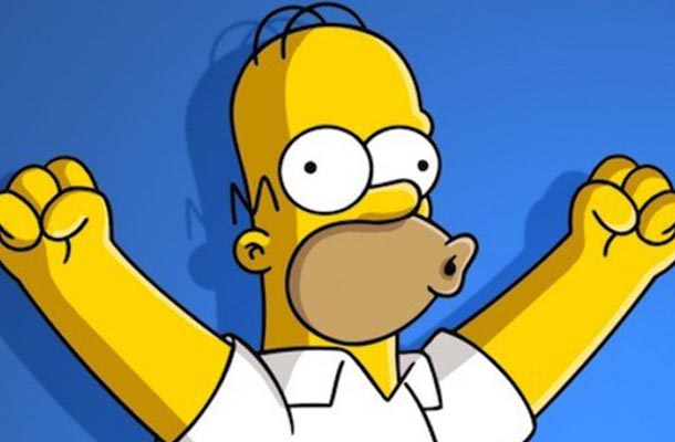 Homer Simpson de braços abertos