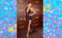Kendall Jenner usando vestido estampado