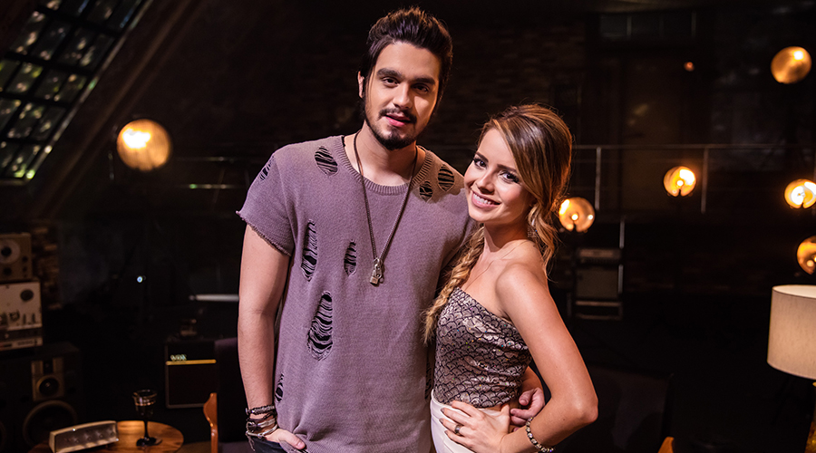 luan santana e sandy em gravação do dvd