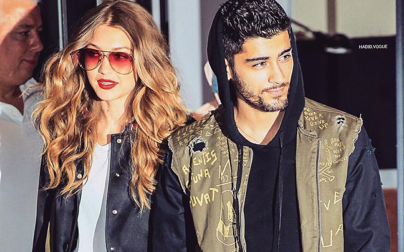 zayn malik e gigi hadid de mãos dadas