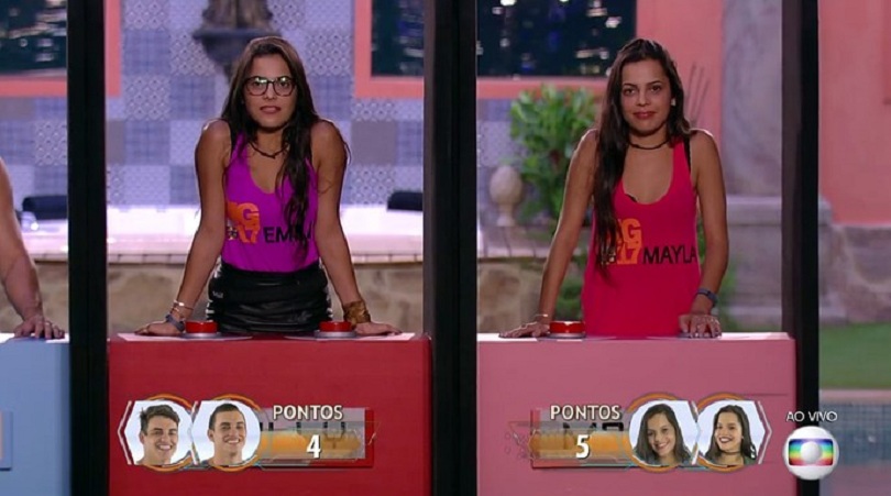 Gêmeas Emily e Mayla em prova do BBB