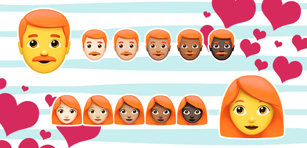 Emojis ruivos