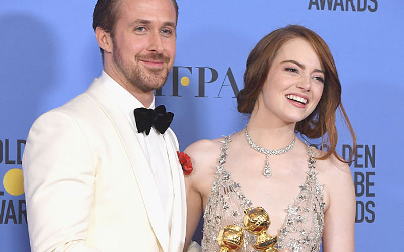 Ryan Gosling e Emma Stone Globo de Ouro 2017