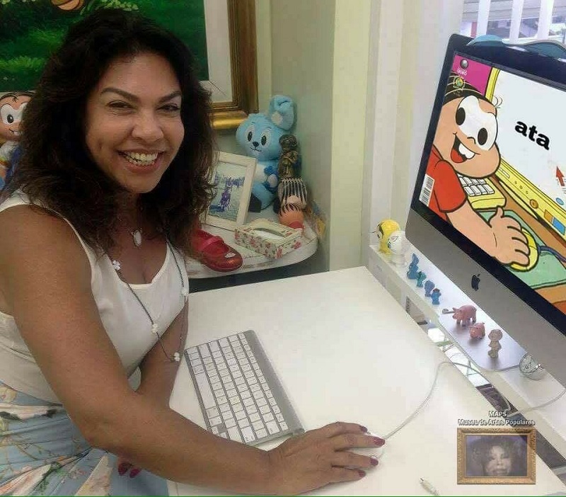 monica, da turma da bonita, vendo o meme ''ata''