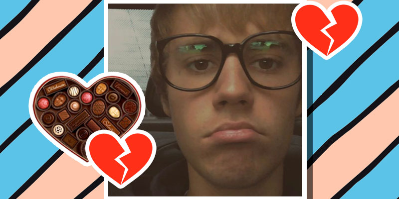 justin bieber chateado com o coração partido