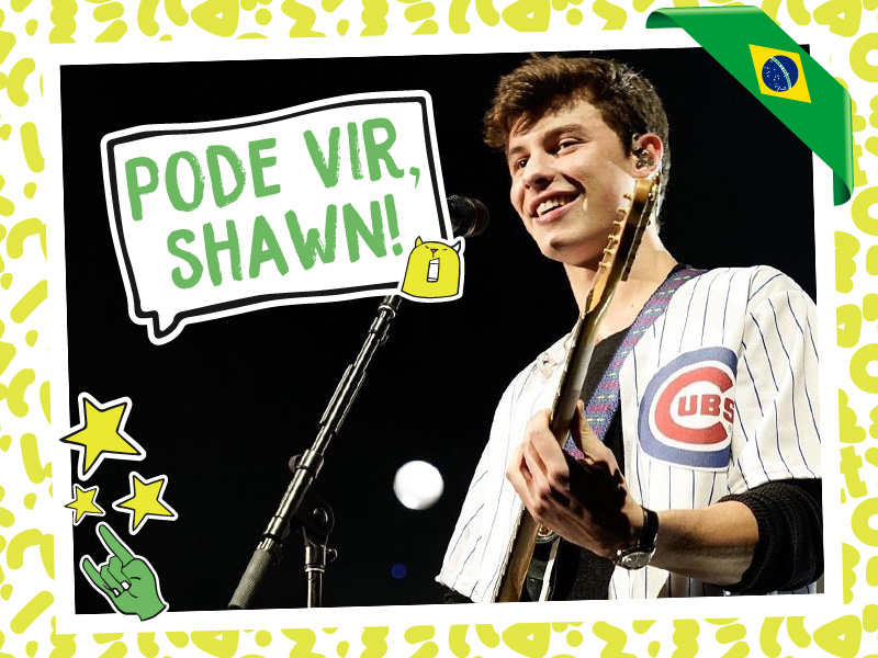 Ilustração de Shawn Mendes no Brasil