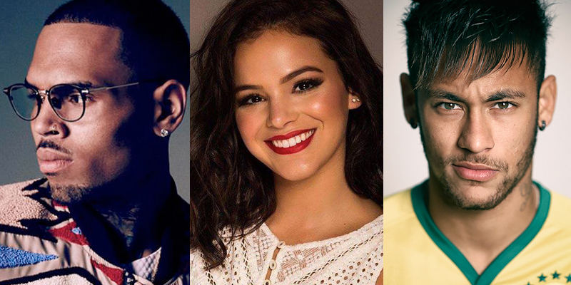 Neymar fica com ciumes de Bruna com Chris Brown