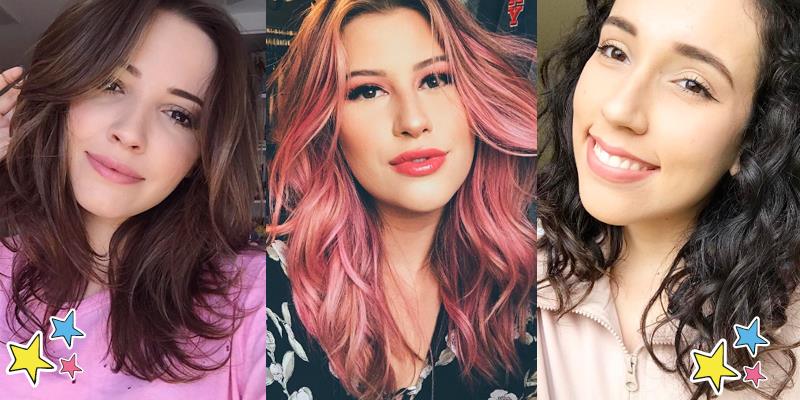 uma imagem com a montagem das fotos das youtuber Taciele Alcolea, niina Secrets e Bruna Vieira