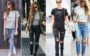 Famosas usando jeans destroyed com botas