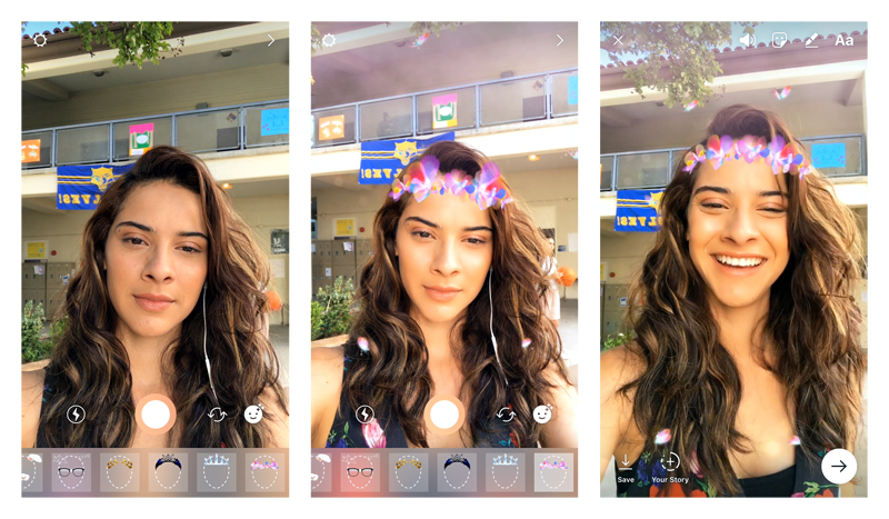 prints da utilização de filtros do instagram