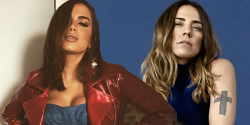 montagem de Anitta e Mel C, ex-Spice Girl