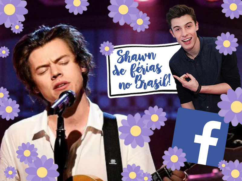 Harry e Shawn muma montagem com flores roxas do Facebook (novo botão)