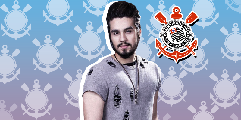 montagem do luan santana com o símbolo do corinthians