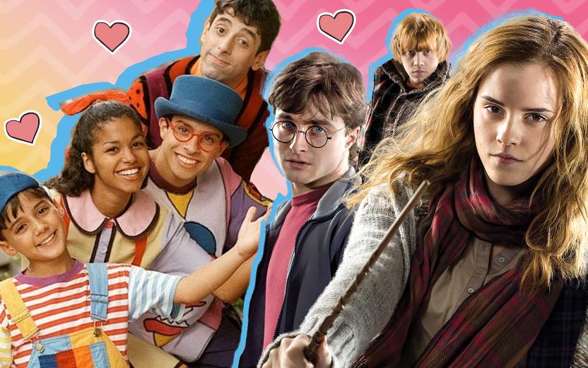 montagem de personagens do Castelo Rá-Tim-Bum com personagens de Harry Potter