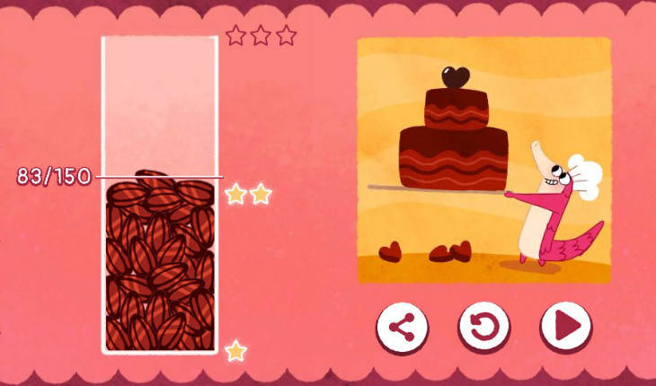 Jogo especial de Dia dos Namorados do Google