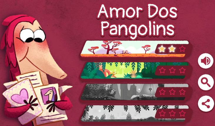 Jogo especial de Dia dos Namorados do Google