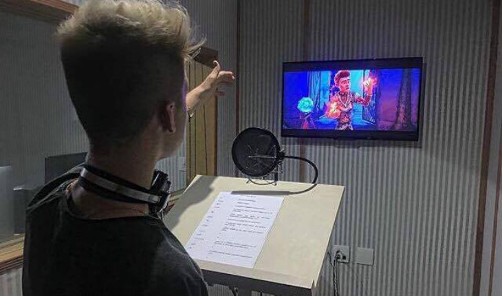 João Guilherme no estúdio