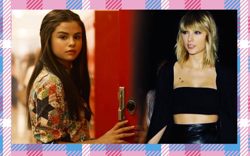 montagem de fotos da Selena Gomez e Taylor Swift