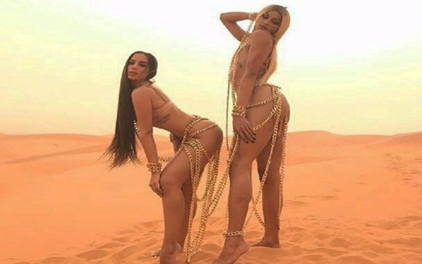 Foto das gravações do clipe Sua Cara