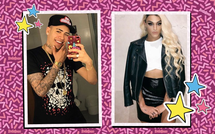 montagem de fotos do MC Kevinho e da Pabllo Vittar