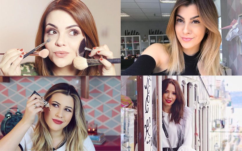 4 youtubers de beleza numa montagem: Karol Pinheiro, Nah Cardoso, Niina Secrets e Taciele Alcolea
