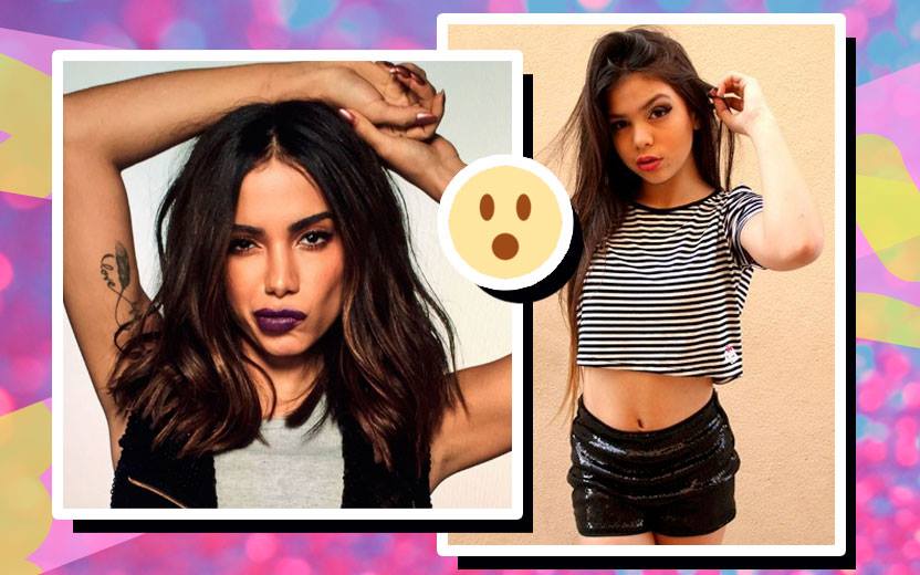 montagem de fotos da Anitta e MC Melody