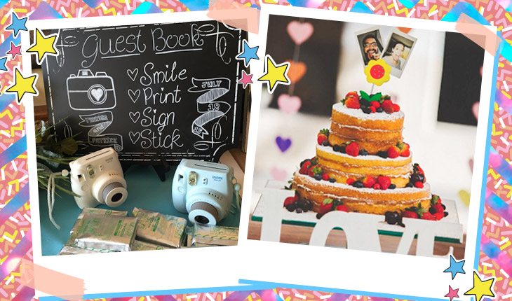 Inspirações para usar câmeras e fotos Instax na sua festa!