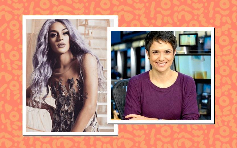 montagem de fotos da Pabllo Vittar e Sangra Annenberg