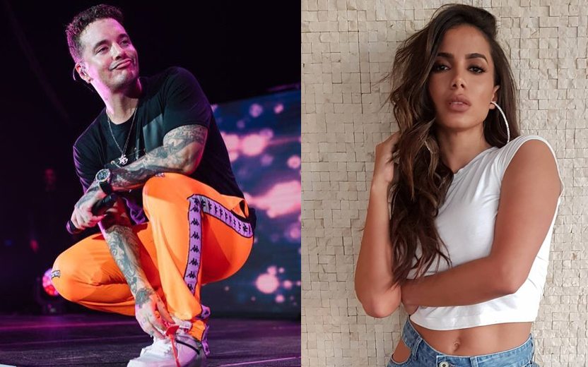 Anitta e J Balvin em montagem de fotos