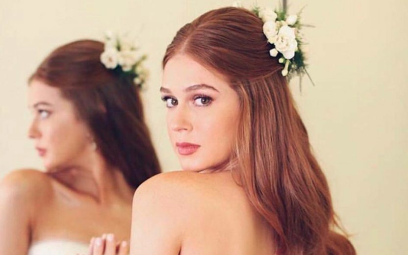 Marina Ruy Barbosa usando vestido de noiva