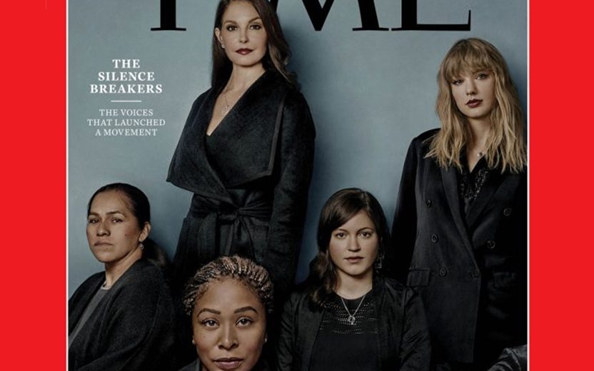 mulheres que quebraram o silêncio e denunciaram casos de assédio na capa da TIMES
